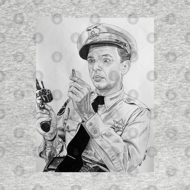 Barney Fife Don Knotts Andy Griffith Show by BryanWhipple